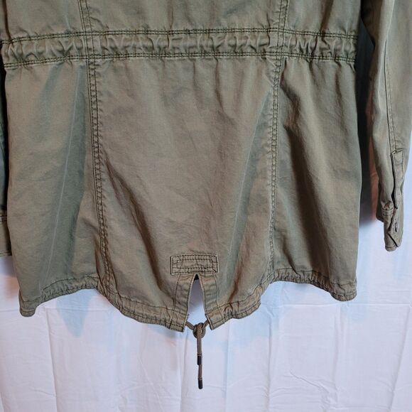 Abercrombie & Fitch Y2K Long Utility Jacket Women's Large Army Green Vintage - Picture 8 of 14